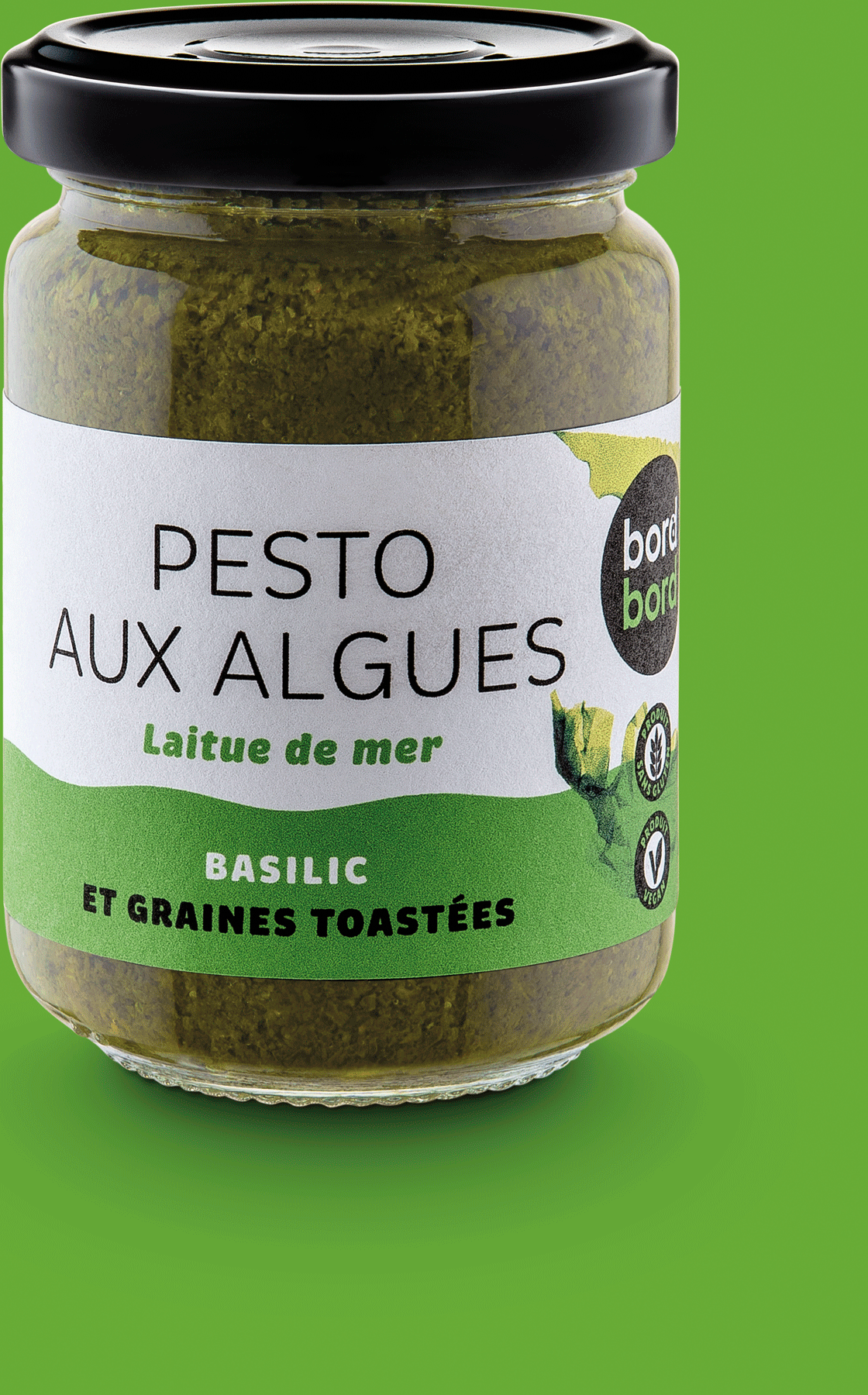 Pesto Vert aux Algues "Laitue de Mer, Basilic"   - 120 gr