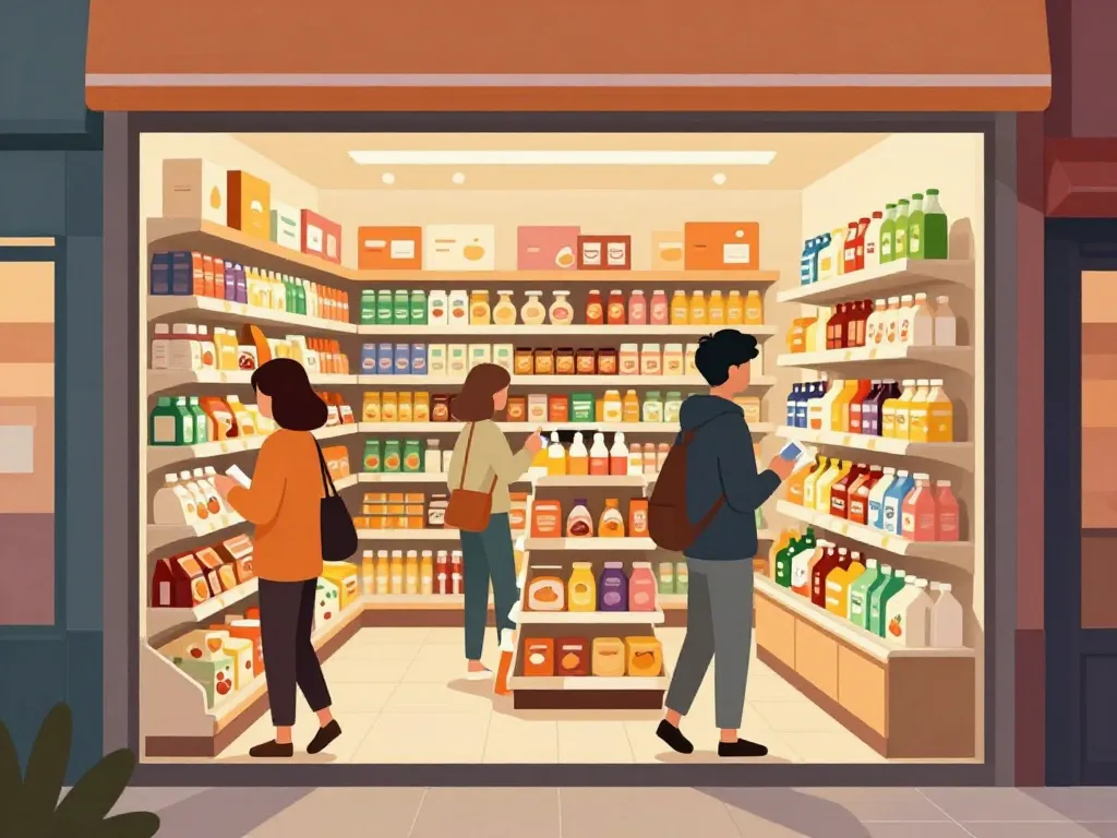 intérieur alimentation sweet city produits épicerie de quartier