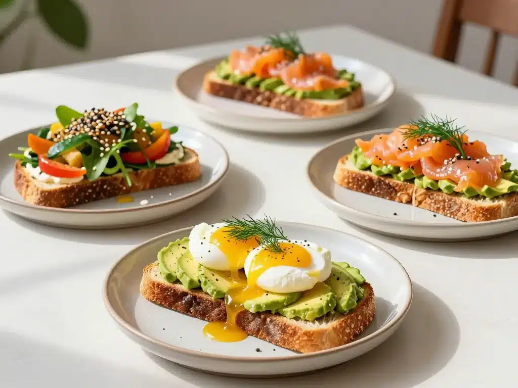 variations healthy avocado toast recette brunch