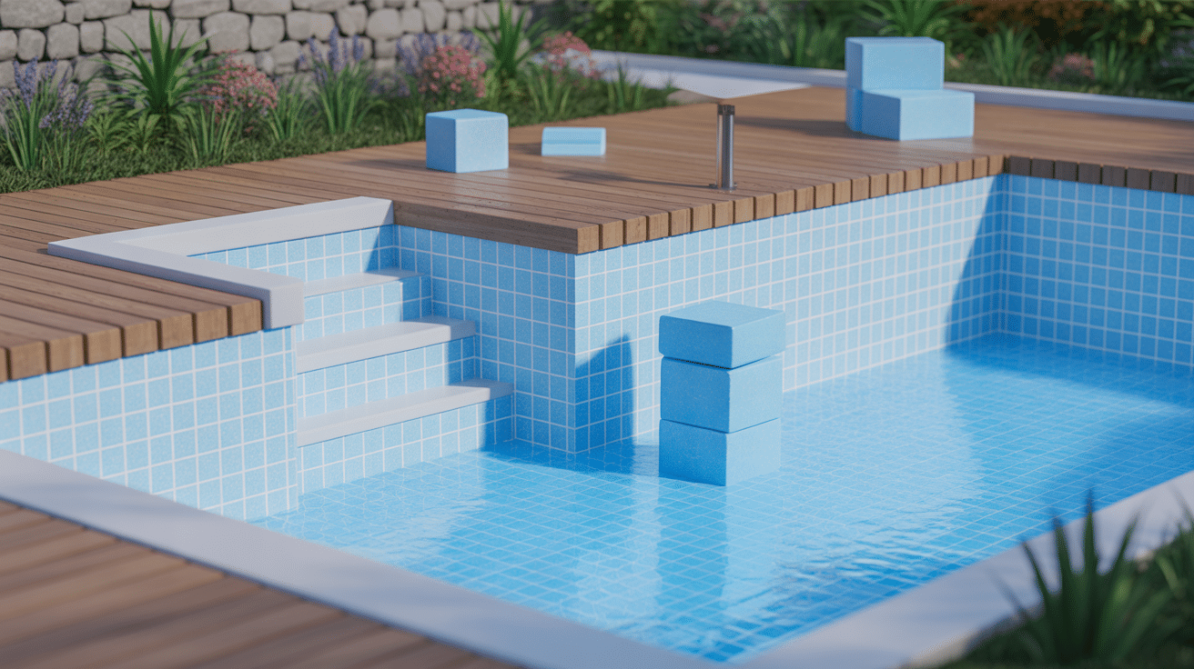 illustration bloc polystyrène piscine coupe avantages