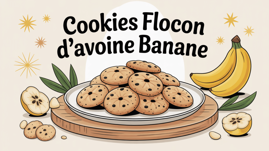 assiette de cookies flocon d avoine banane faits maison