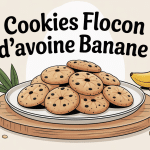 assiette de cookies flocon d avoine banane faits maison