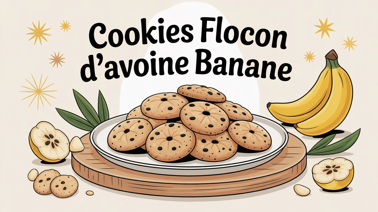 assiette de cookies flocon d avoine banane faits maison
