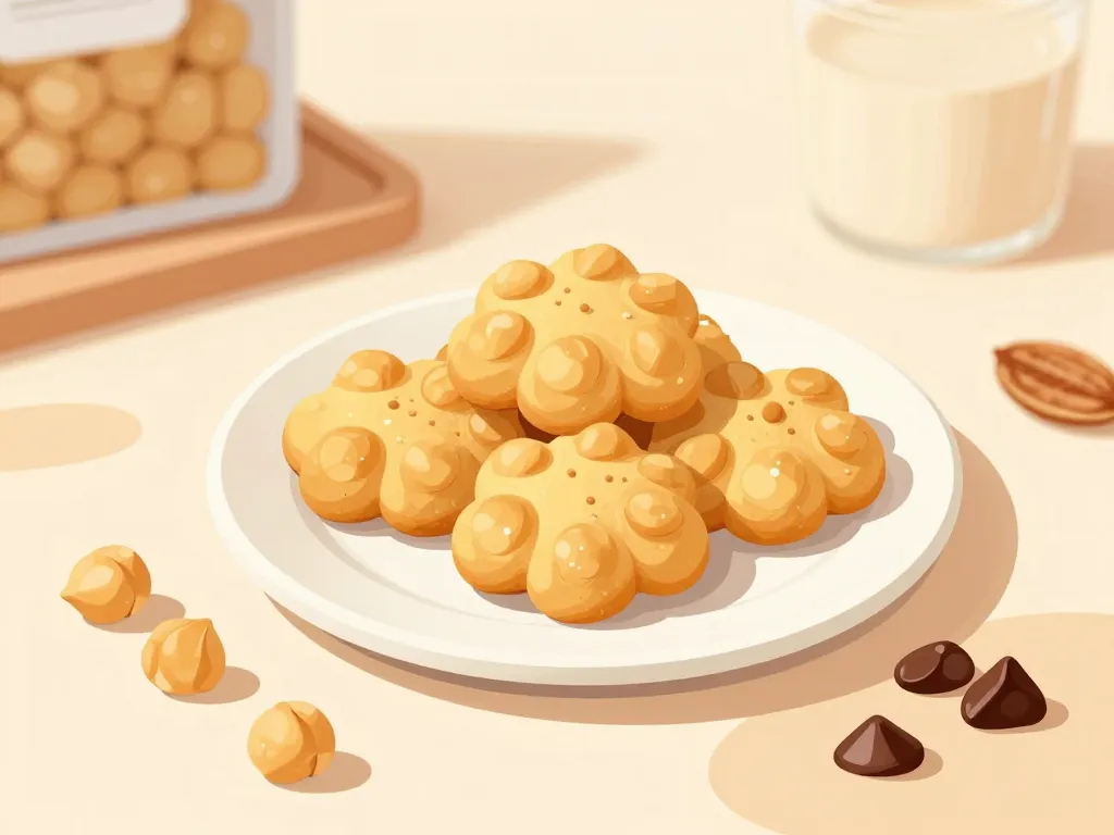 cookies pois chiche sur assiette fibres proteines