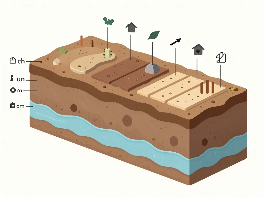 Schéma coupe type enjeux projet géotechnique