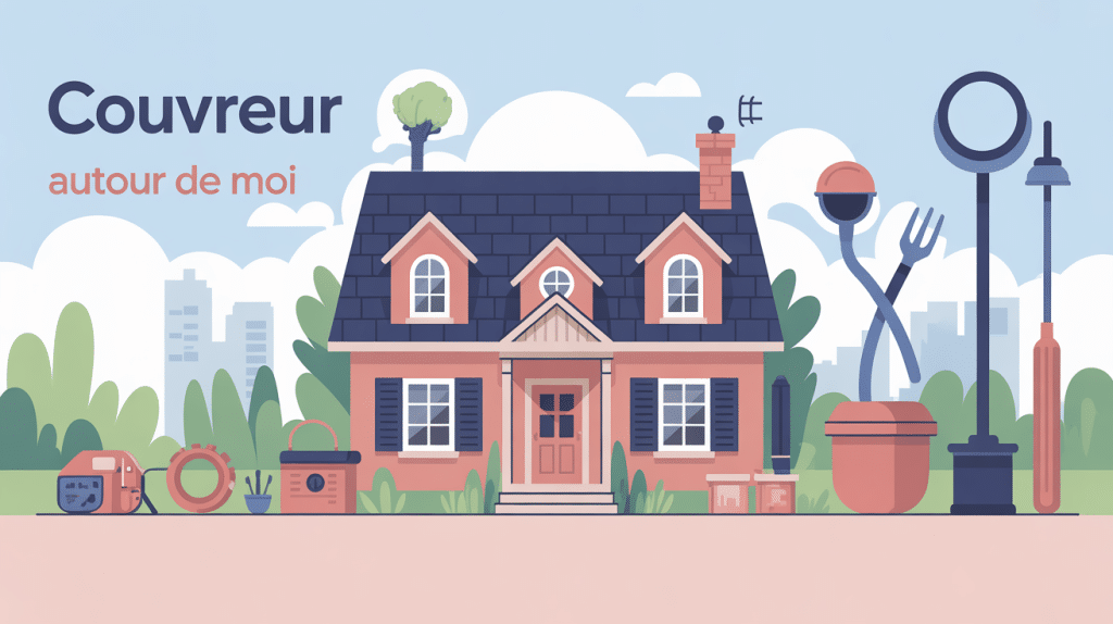 illustration couvreur autour de moi maison toit rénové