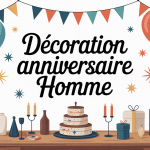 décoration anniversaire homme table festive élégante ballons guirlandes