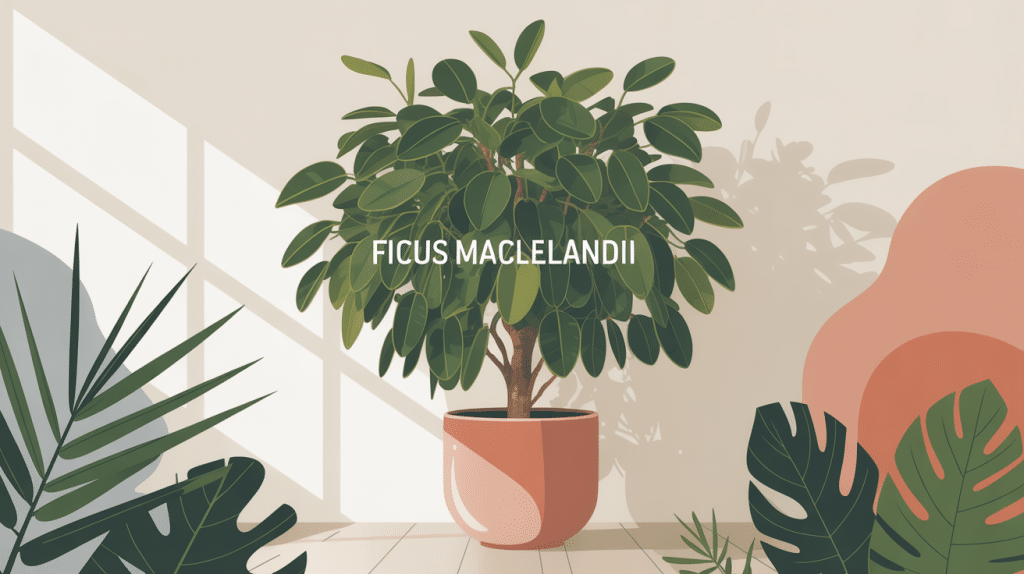 ficus maclellandii en pot dans un intérieur lumineux