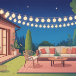 fixer guirlande extérieur sans percer illustration vectorielle jardin