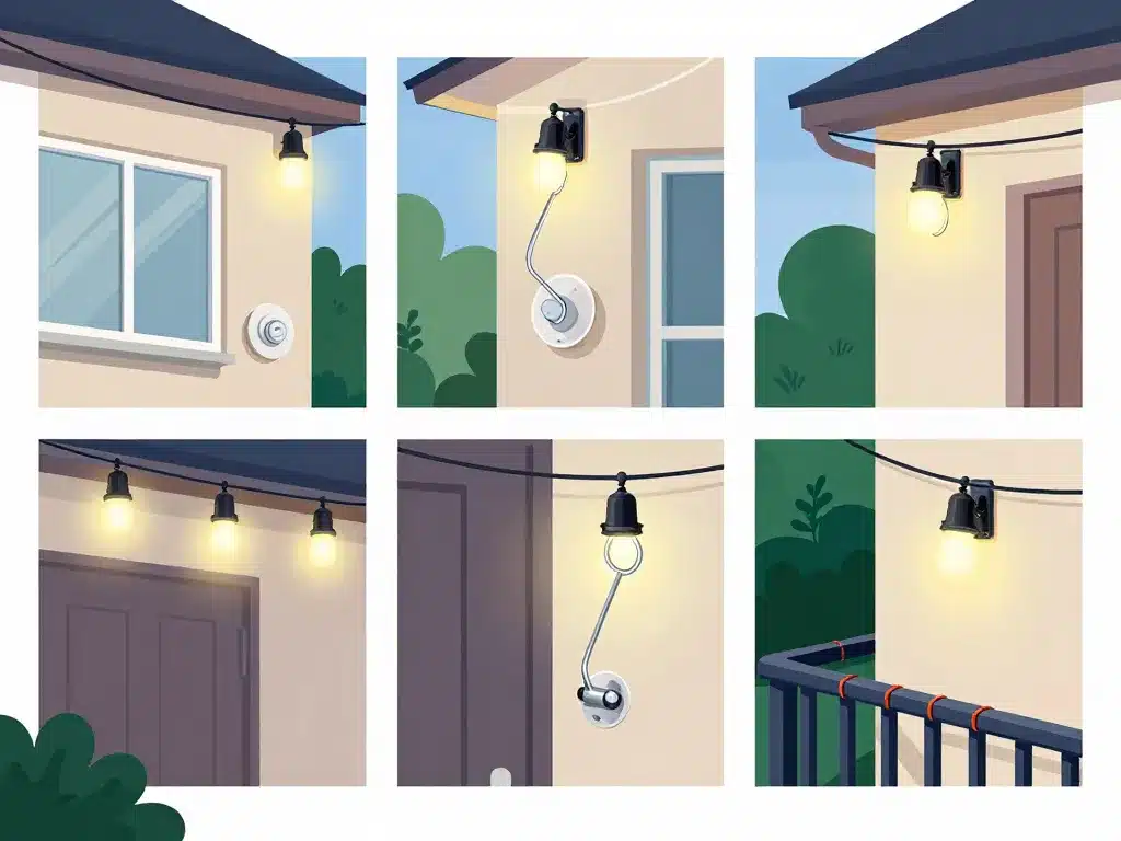 fixer guirlande extérieur sans percer astuces fixations murales