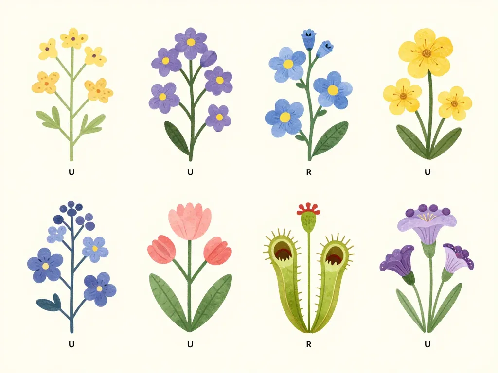 fleur en u exemples fleurs illustration