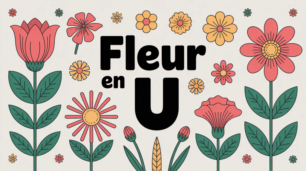 illustration fleur en u et fleurs rares