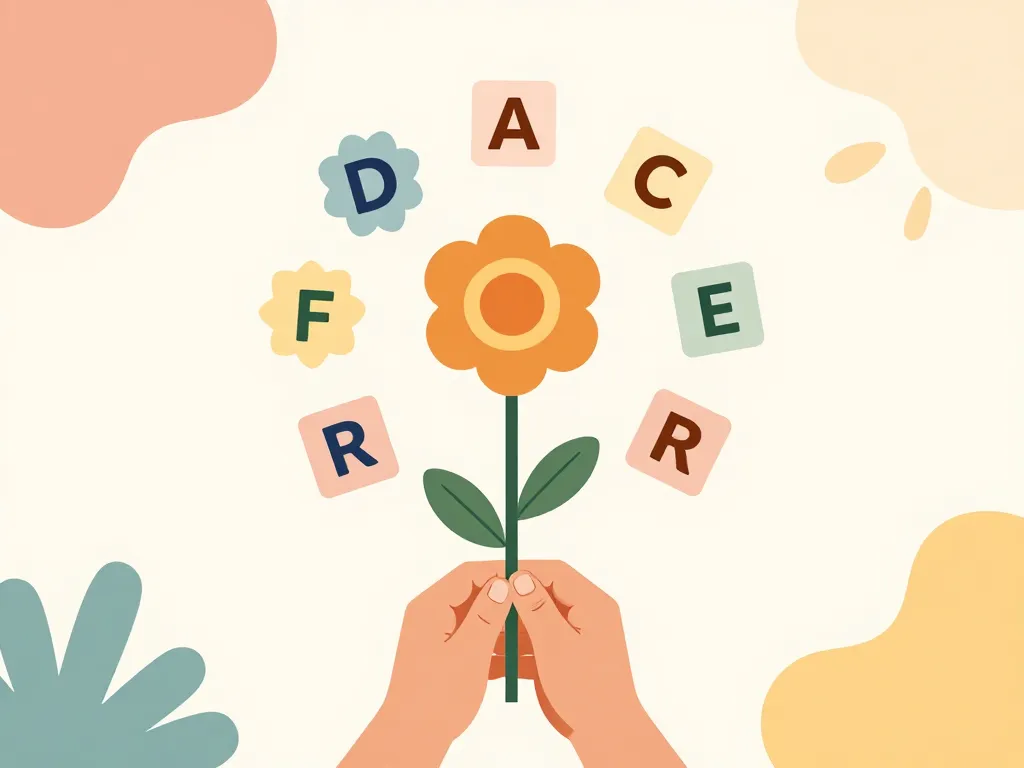 fleur en u utilisation jeux de lettres