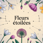 illustration vectorielle de fleurs étoilées jasmin lis allium élégante