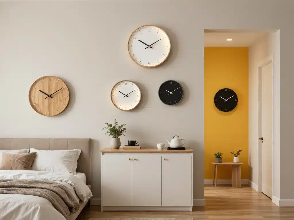 horloge murale digitale design pour salon chambre cuisine entrée