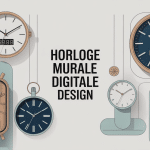 illustration horloge murale digitale design moderne
