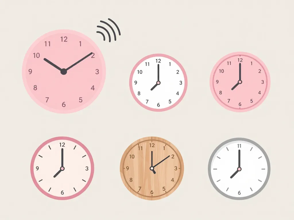 illustration critères choix horloge rose