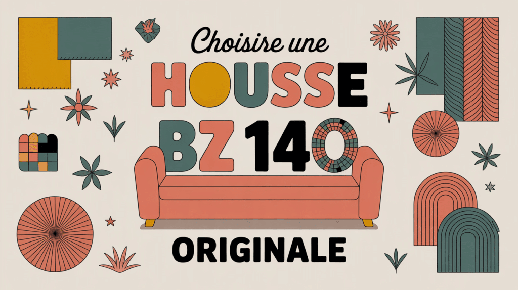 illustration housse bz 140 originale avec tissus variés