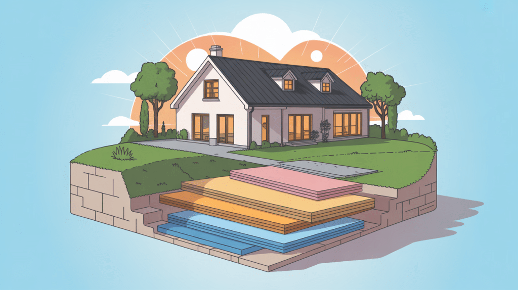 isolation toiture par exterieur maison coupe et isolant