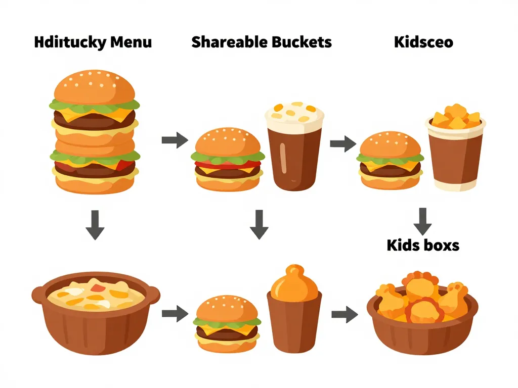 diagramme explicatif kentucky menu prix catégories menus