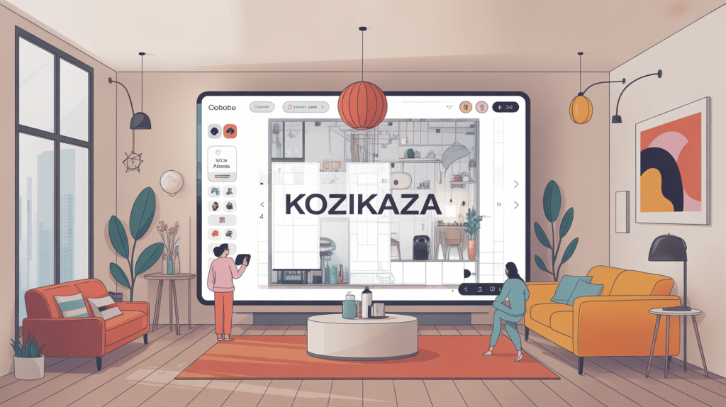 Kozikaza illustration plan 3D déco design