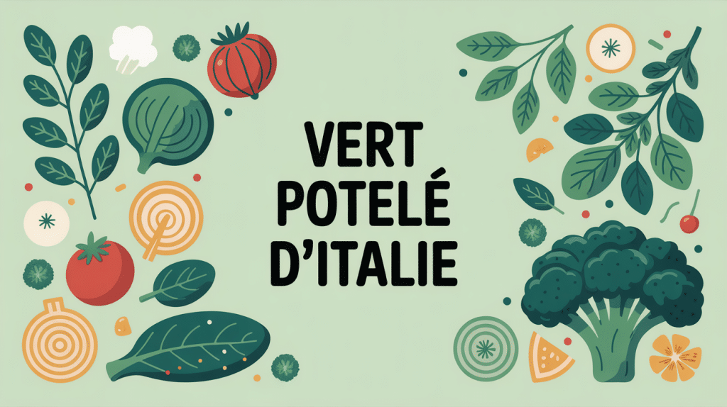 Légumes verts charnus le vert potelé d'Italie sur assiette stylisée