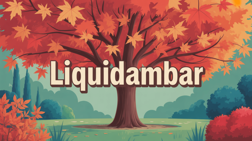 liquidambar inconvénient feuille automne illustration jardin