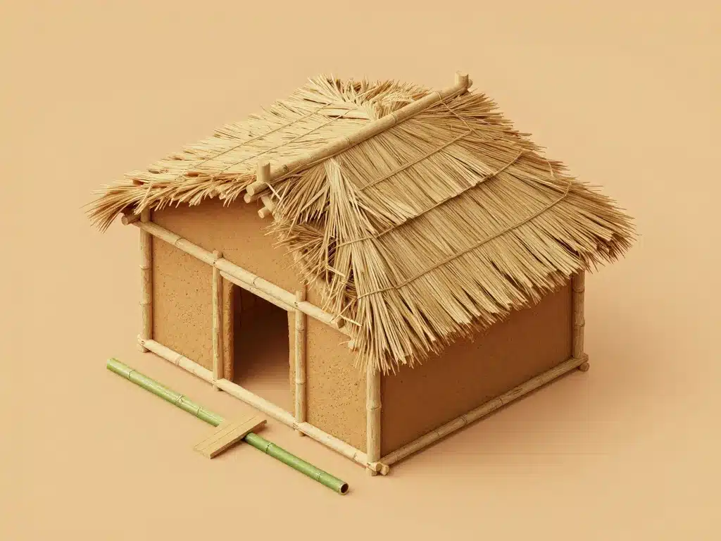 Schéma construction matériaux huttes africaines