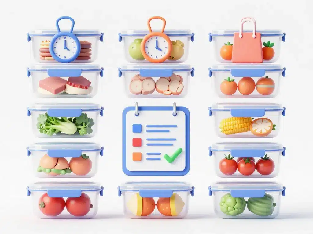 menu équilibré semaine pour famille pdf batch cooking préparation repas