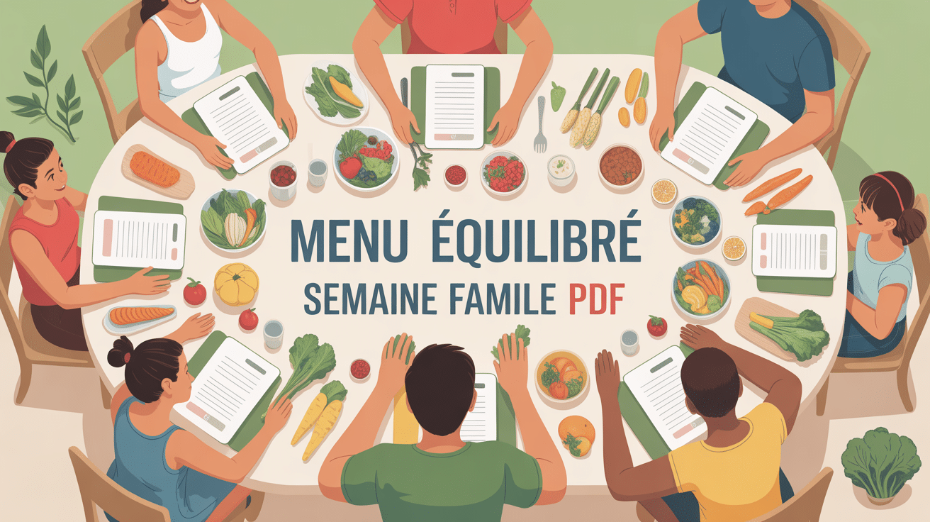 menu équilibré semaine pour famille pdf famille autour table organisation