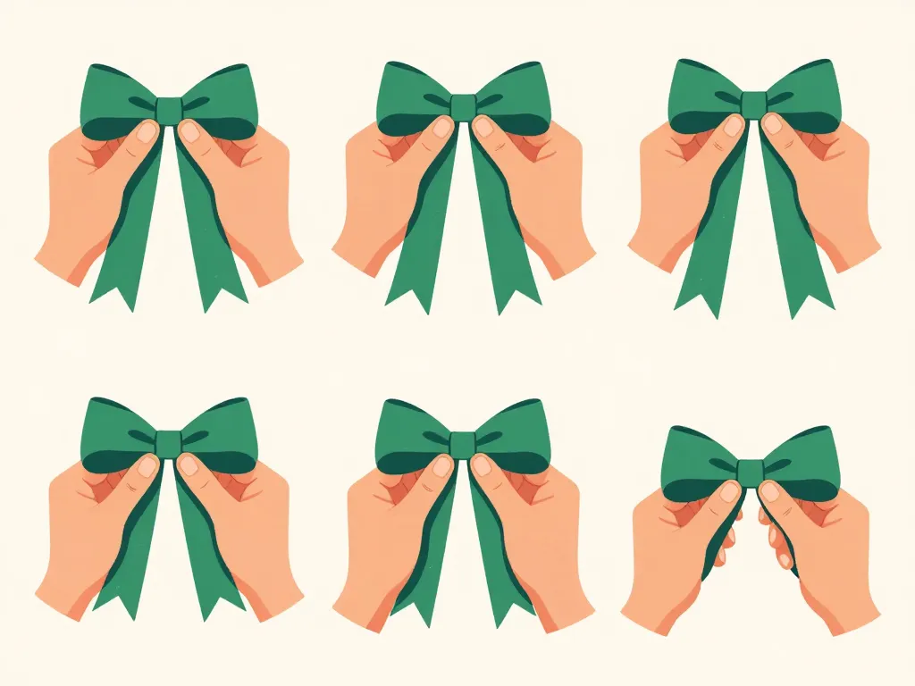 Guide visuel pour faire un noeud sapin de noel