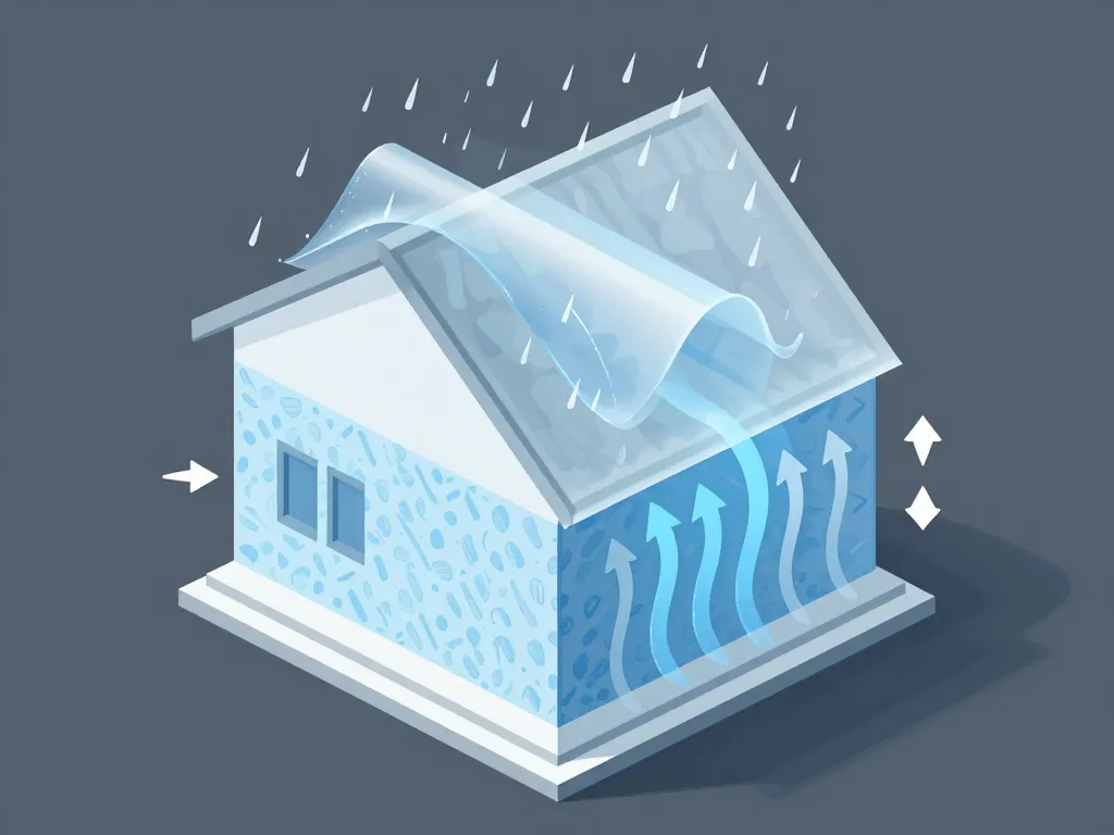 schéma fonction pare-pluie hpv toiture façade