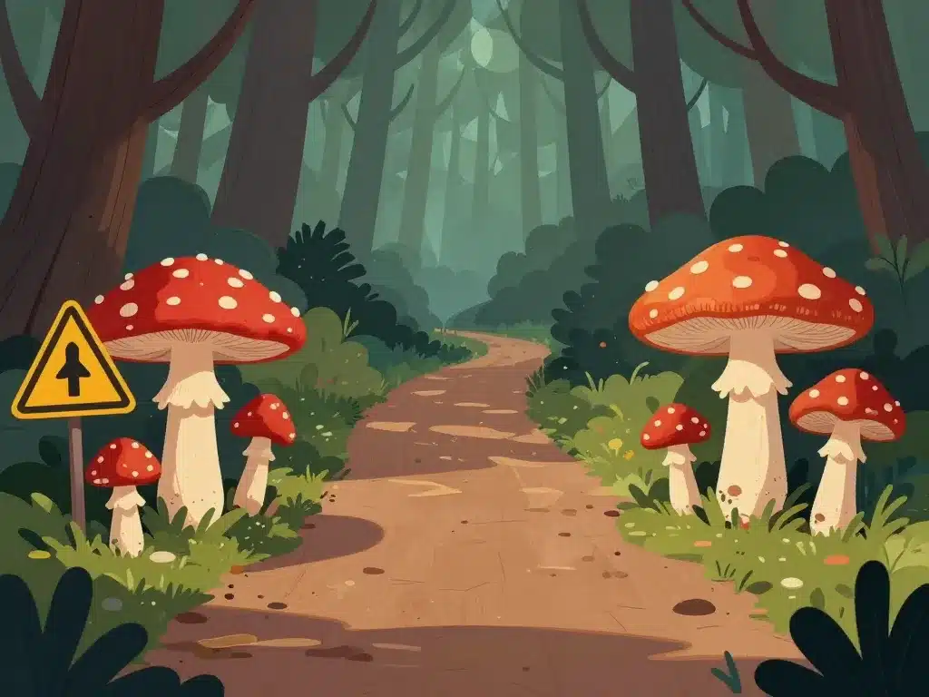 Comparaison champignons rouges toxiques et non toxiques