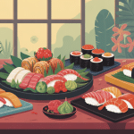 photos de traiteur nem&sushi montélier sur table conviviale