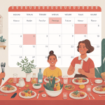 illustration organisation planning repas mois à imprimer