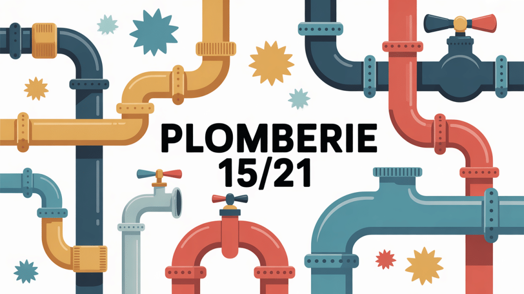 illustration pédagogique plomberie 15/21 raccords tuyaux