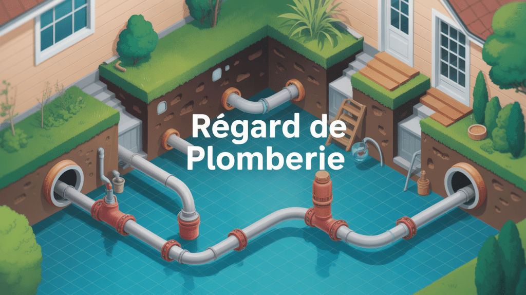illustration plomberie regard système maison 3D