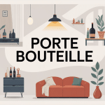 illustration différents porte bouteille design intérieur
