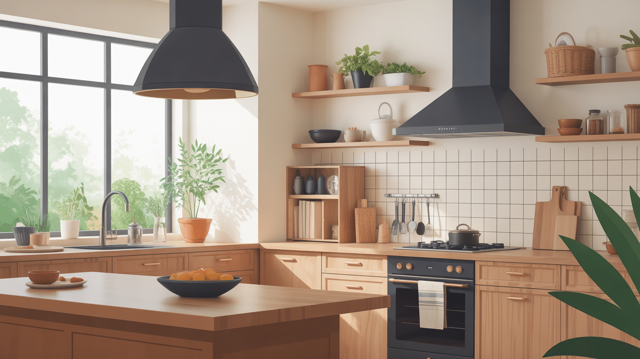 poubelle cuisine bois intégrée moderne sous évier