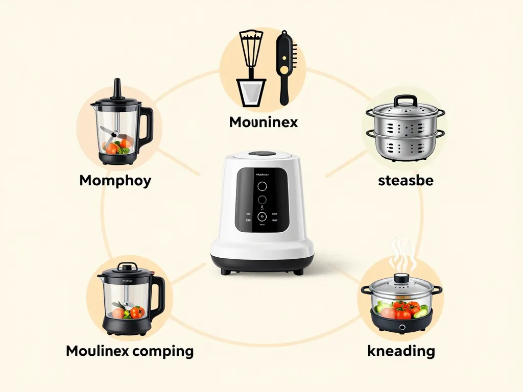 recette companion diagramme fonctions accessoires moulinex