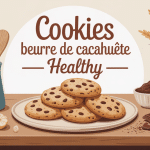 Illustration recette cookies beurre de cacahuète healthy