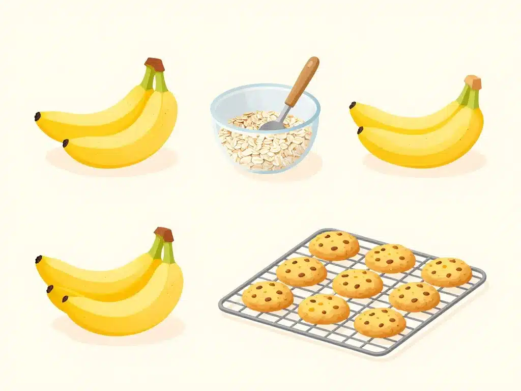 Recette cookies flocon d'avoine banane transformation ingrédients