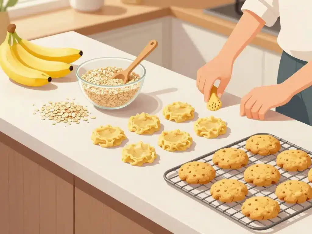recette cookies flocons d avoine banane preparation etapes