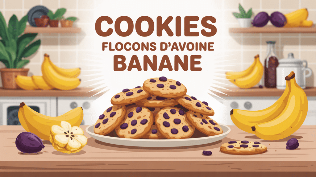 recette cookies flocons d avoine banane pile cookies gourmands
