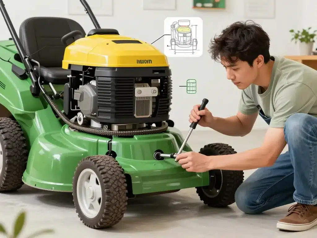 diagnostic réparation transmission hydrostatique tondeuse autoportée