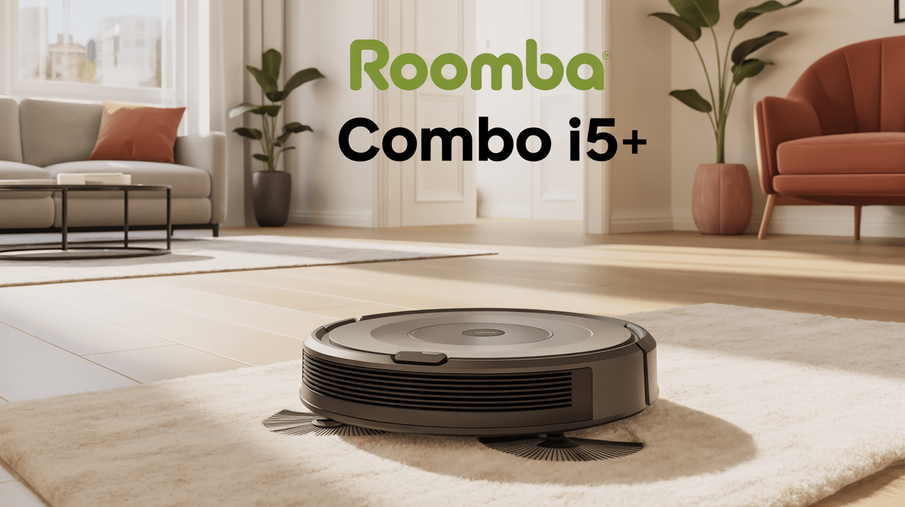 roomba combo i5+ robot aspirateur dans salon moderne