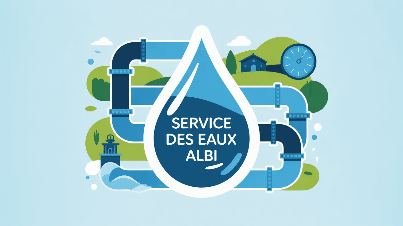 visuel service des eaux albi goutte réseau compteur