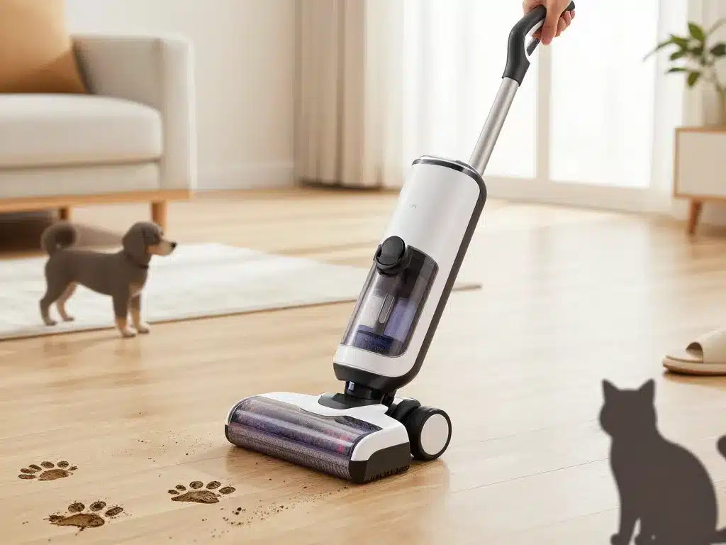 tineco floor one s6 pet nettoie poils et traces animaux