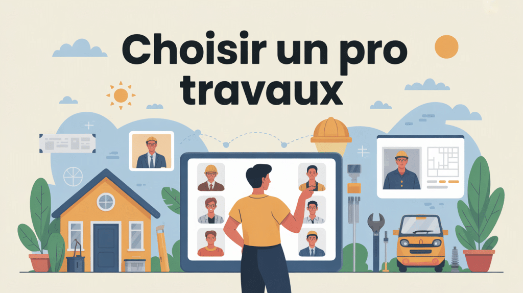 travauxdepro.com choisir pro travaux illustration sélection professionnel rénovation