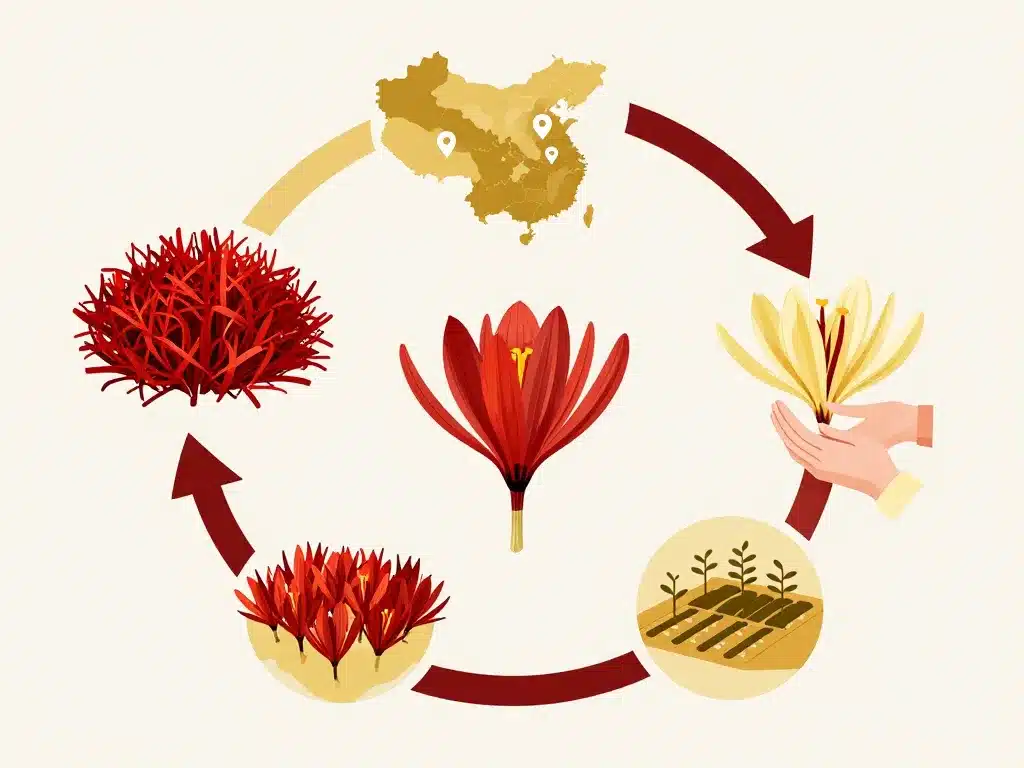 Diagramme facteurs variation 10g de safran prix